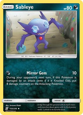 Sableye card from SM - Unified Minds