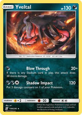 Yveltal card from SM - Unified Minds