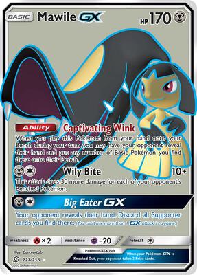 Mawile GX (Full Art) card from SM - Unified Minds