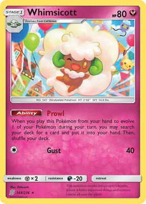 Whimsicott card from SM - Unified Minds