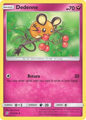 Dedenne card from SM - Unified Minds