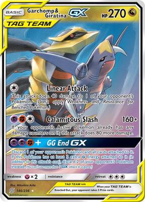 Garchomp & Giratina GX card from SM - Unified Minds