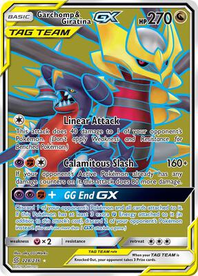 Garchomp & Giratina GX (Full Art) card from SM - Unified Minds