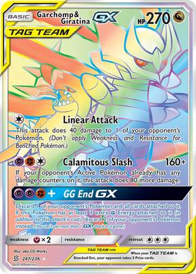 Garchomp & Giratina GX (Secret) card from SM - Unified Minds