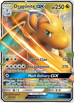 Dragonite GX card from SM - Unified Minds