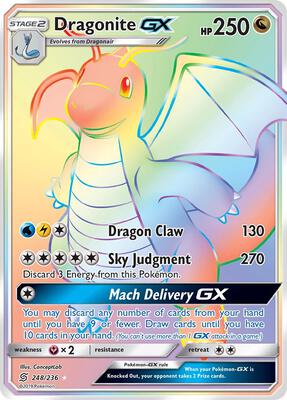 Dragonite GX (Secret) card from SM - Unified Minds