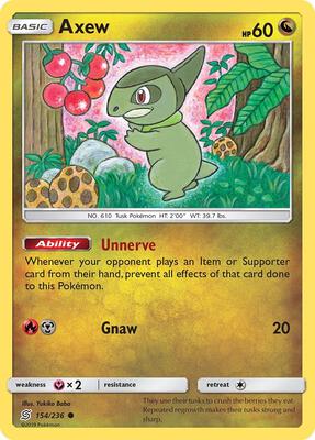 Axew card from SM - Unified Minds