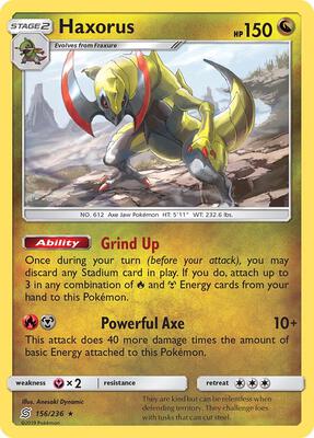 Haxorus card from SM - Unified Minds