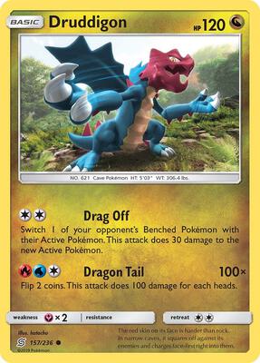 Druddigon card from SM - Unified Minds