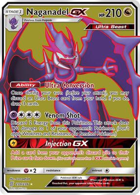 Naganadel GX (Full Art) card from SM - Unified Minds