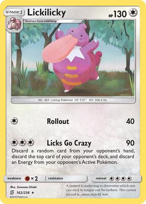 Lickilicky card from SM - Unified Minds