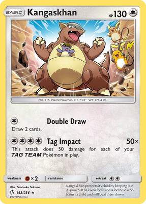 Kangaskhan card from SM - Unified Minds