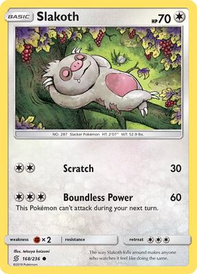 Slakoth (168) card from SM - Unified Minds