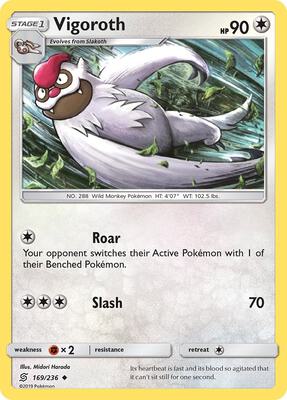 Vigoroth card from SM - Unified Minds