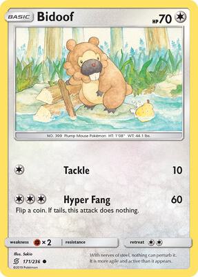 Bidoof card from SM - Unified Minds