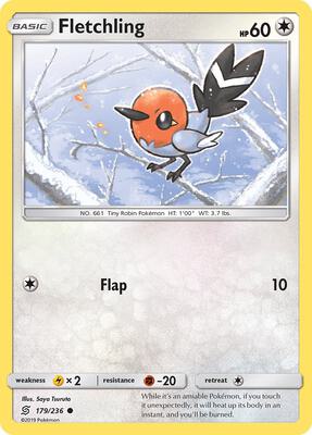 Fletchling card from SM - Unified Minds