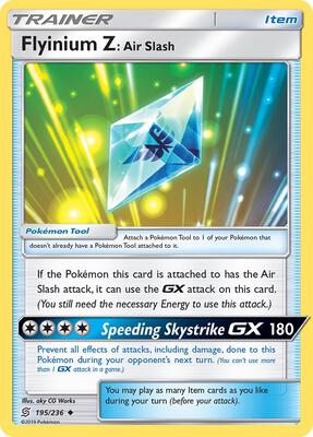 Flyinium Z: Air Slash card from SM - Unified Minds