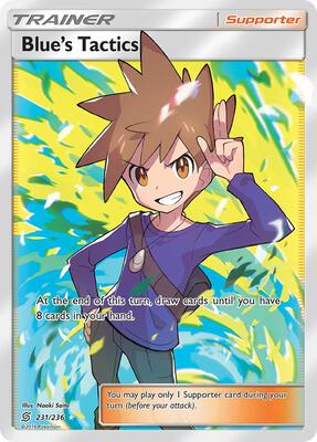 Blue's Tactics (Full Art) card from SM - Unified Minds