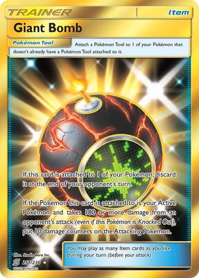 Giant Bomb (Secret) card from SM - Unified Minds