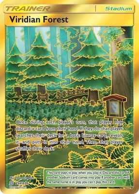 Viridian Forest (Secret) card from SM - Unified Minds