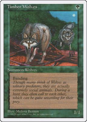 Timber Wolves card from Fourth Edition