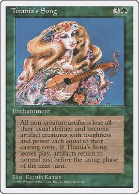 Titania's Song card from Fourth Edition