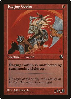 Raging Goblin card from Portal Second Age