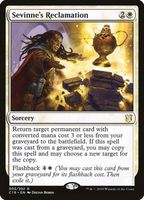 Sevinne's Reclamation card from Commander 2019