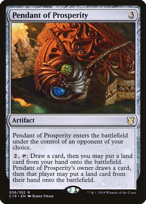 Pendant of Prosperity card from Commander 2019