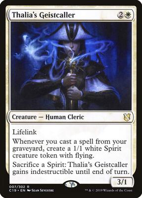 Thalia's Geistcaller card from Commander 2019