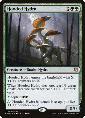 Hooded Hydra card from Commander 2019