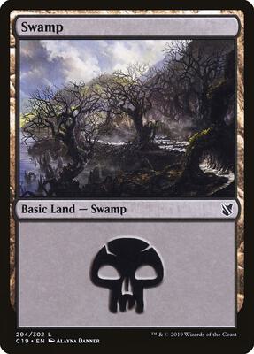 Swamp (294) card from Commander 2019