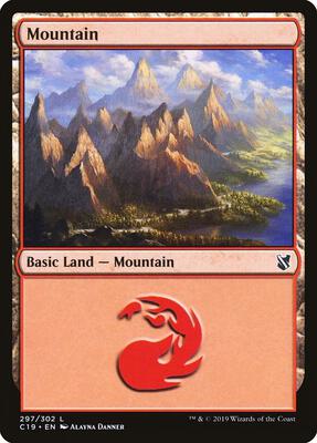 Mountain (297) card from Commander 2019