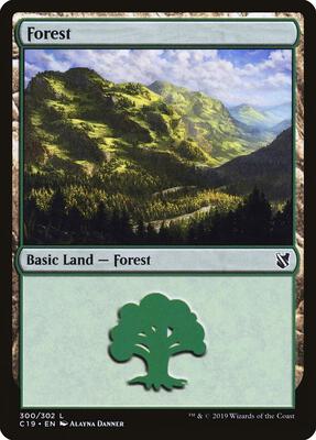 Forest (300) card from Commander 2019