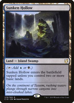 Sunken Hollow card from Commander 2019