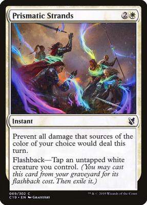Prismatic Strands card from Commander 2019