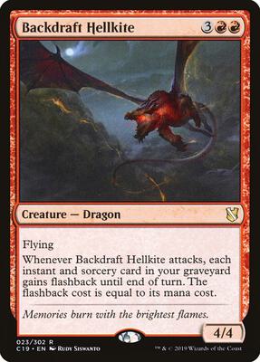 Backdraft Hellkite card from Commander 2019