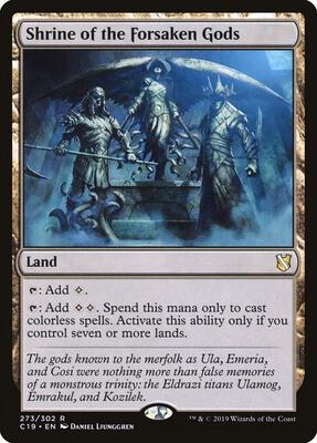 Shrine of the Forsaken Gods card from Commander 2019