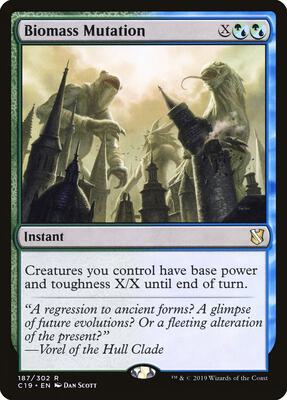 Biomass Mutation card from Commander 2019