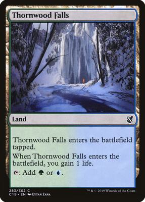 Thornwood Falls card from Commander 2019