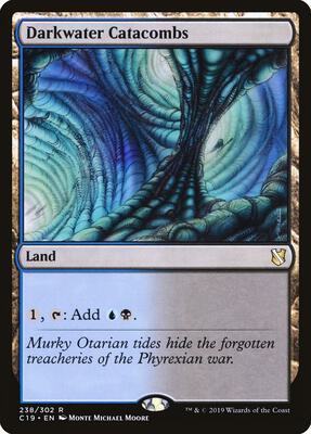 Darkwater Catacombs card from Commander 2019