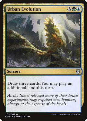 Urban Evolution card from Commander 2019