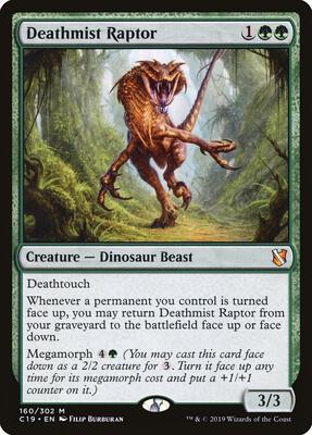 Deathmist Raptor card from Commander 2019