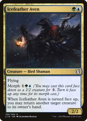 Icefeather Aven card from Commander 2019