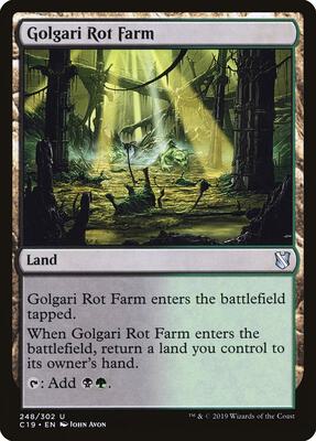 Golgari Rot Farm card from Commander 2019