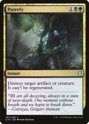 Putrefy card from Commander 2019