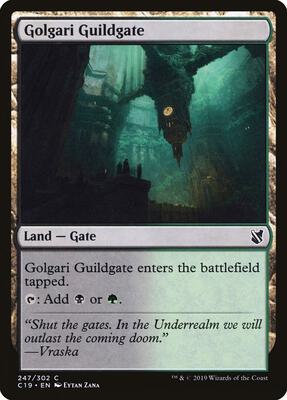Golgari Guildgate card from Commander 2019