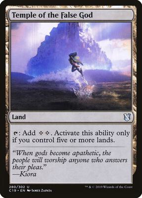 Temple of the False God card from Commander 2019