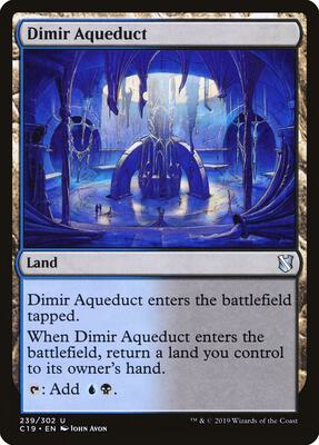 Dimir Aqueduct card from Commander 2019