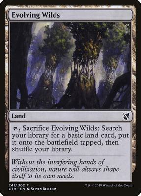 Evolving Wilds card from Commander 2019